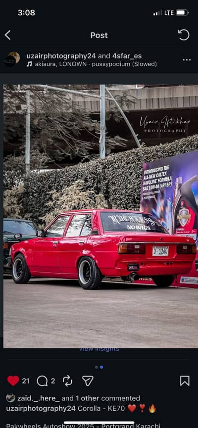 Toyota corolla 1981 ke70 is up for grab