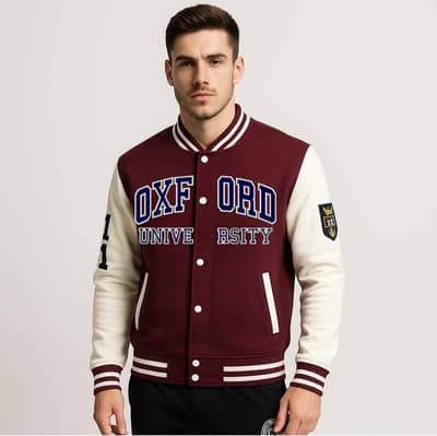 Oxford University Luxury Baseball Bomber Jacket