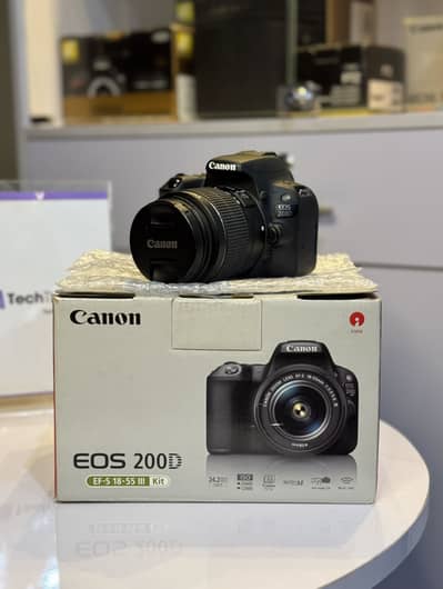 Canon Eos 200D With 18-55 STM Lens | Complete Box