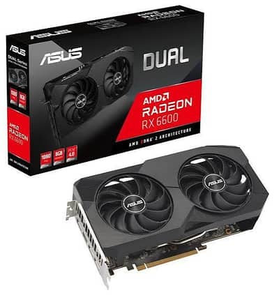 AMD RX6600 ASUS DUAL EDITION 8 GB GRAPHICS CARD