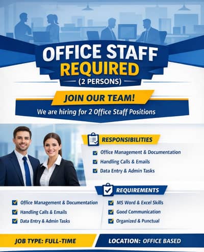 Office staff Required/staff Required/job need