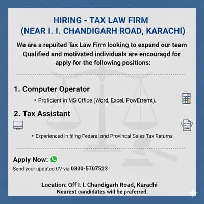 Computer Operator & Tax Internee