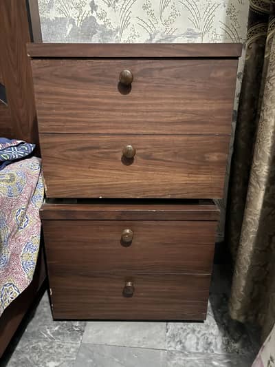 Double size bed set with 8 inch mattress and dressing