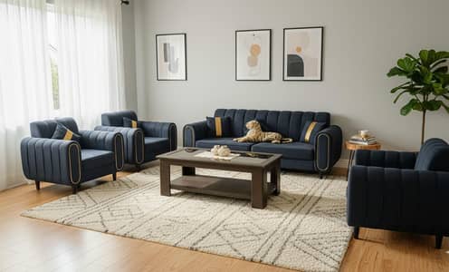 Sofa Set|Luxury Sofa |5 Seater Sofa |Solid Wood Sofa With Center Table