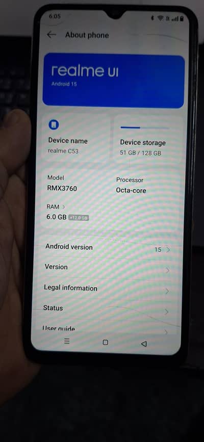 i want to sale Realme C53 gold color with all accessories