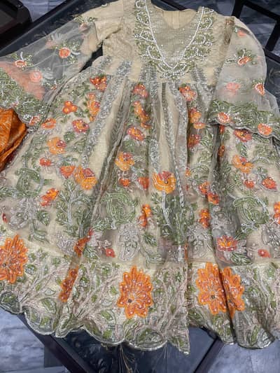 Embroidery Fancy party wear Sticthed dress 2pcs