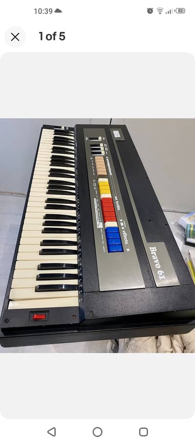 Early 80's farfisa bravo 61 combo piano with stand