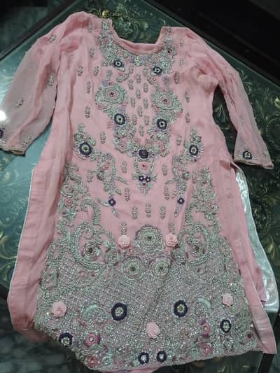 Handmade work party & wedding wear Dress 3Pcs