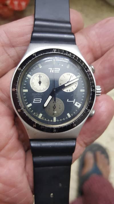 Swatch Sports Coronograph. SwissMade. Date 24 Hrs per change