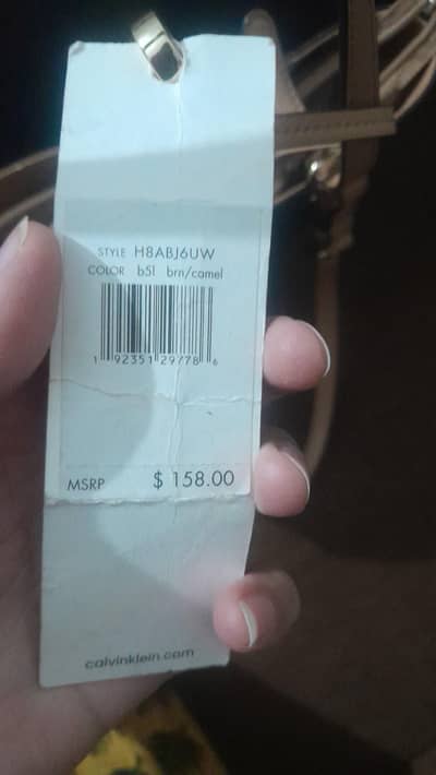 calvin klien tote bag camel color