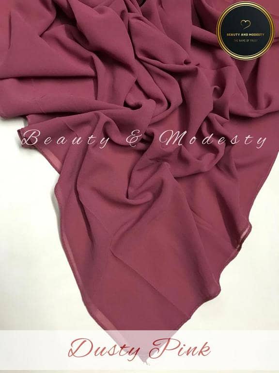 Imported Chiffon Georgette Hijab – Standard Size for Women, Soft Stoler and Easy to Wear