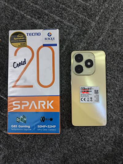 Tecno Spark 20 (8GB/256GB) – Full Box & Receipt – Mint Condition