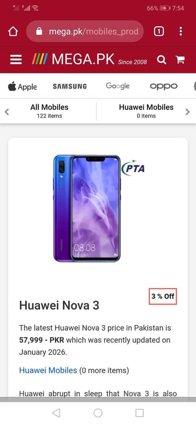huawaie nova 3 4 128
