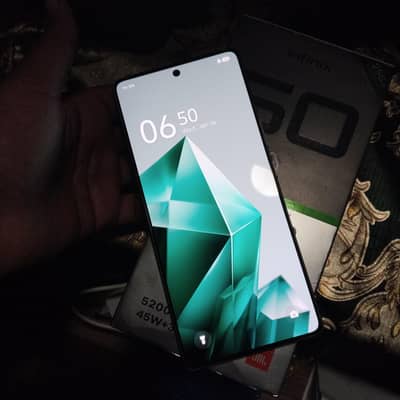 infinix note 50 with wronty 10/9.5 condition without wireless charger