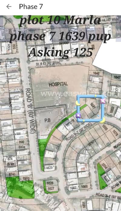 10 Marla Plot For Sale Bahriatown Phase 7