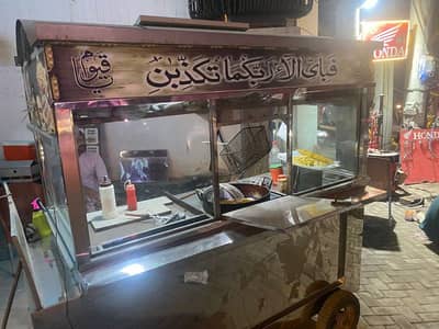 fast food bisplay counter car with solar panel install