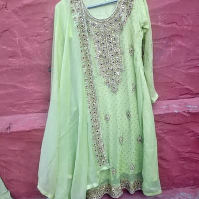 fylly embroidered frock,party wear, wedding wear , casual wear