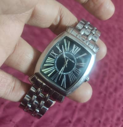 pierre Cardin stainless Steel  Quartz Watch Heavy Weight Working Order