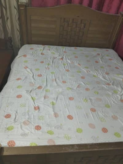 Bed with mattress