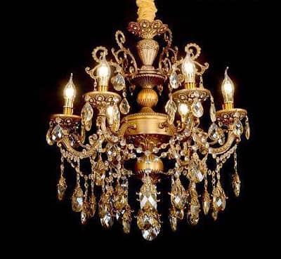 8 lights cristal fanoos for launch and hall