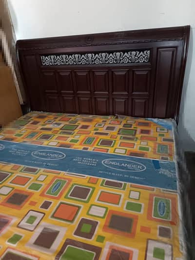 king size bed pure wood. side tables. dressing table. showcase. wardrobe.