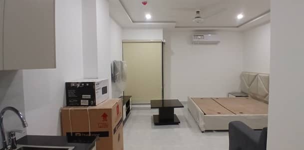 Furnished Luxury Studio Brand New Apartment Available For Rent in Gulberg Lahore!