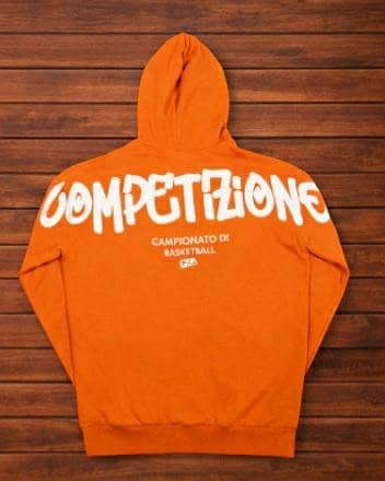 Original Fila competition  hoodie–Orange–size:M
