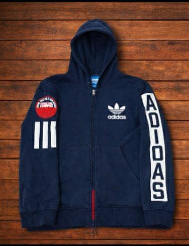 Original Adidas Zip Hoodie – Navy Blue – Size L – Rawalpindi
