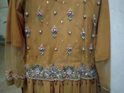 festive frock with jamawar trouser