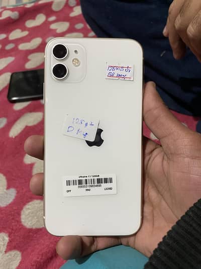 iphone 11 White 128 gb non active bh 100 original