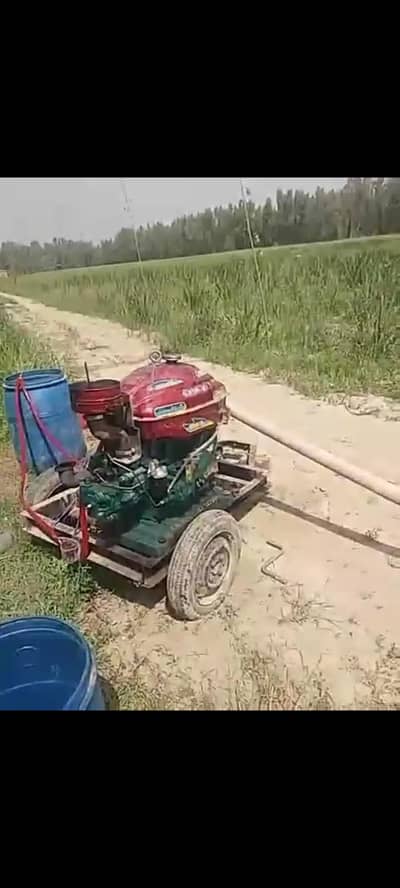 agriculture full rain gun system with engine