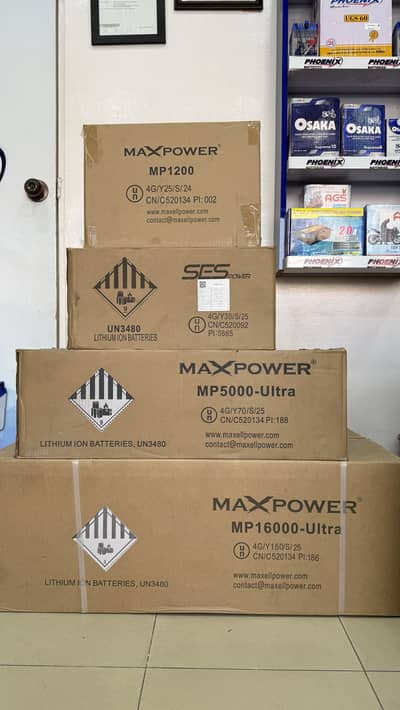 Lithium batteries available max power & SES