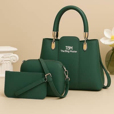  Trendy 3-Piece Luxury Bag Combo with Keychain*