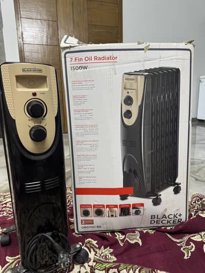 Black Decker 7 fin oil radiator Heater