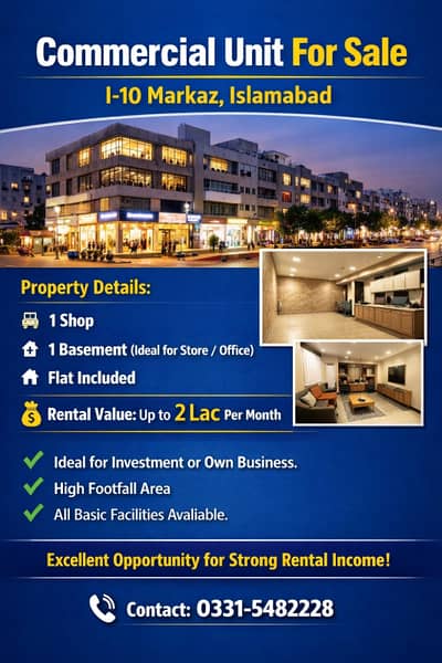 Unit For Sale I-10 Markaz