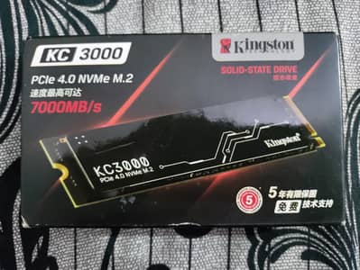 Kingston KC3000 2 TB PCIe 4.0 NVMe M. 2 SSD, DRAM Cache, 7,000 MB/s