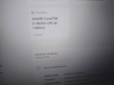 i7 8th generation dell 5590 latitude 8gb 256gb NVM