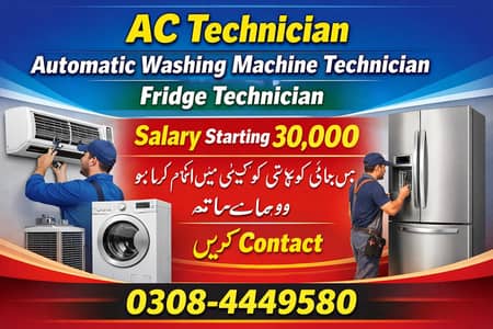 fridge AC automatic washing machine technician