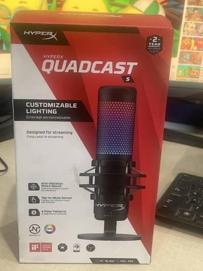  HyperX QuadCast™ S – RGB USB Gaming Microphone