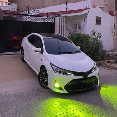 Toyota Carolla Lemon Green Fogs