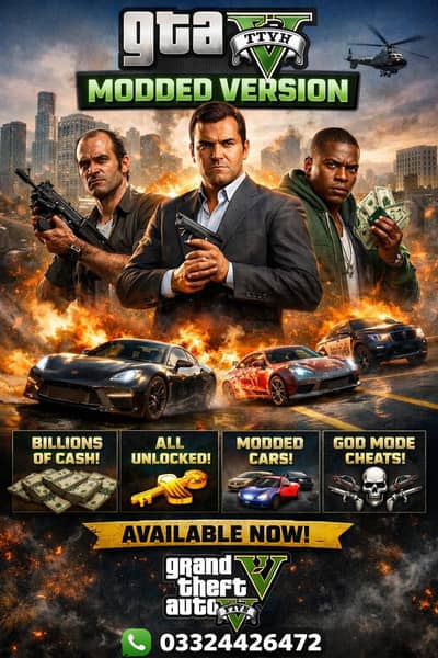 sale. sale. sale GTA V MODDED in just pkr 499