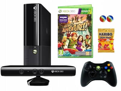 XBox 360 with Kinect in good condition with extra controller and games