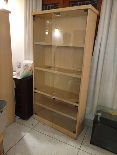 Book Shelf with glass doors.