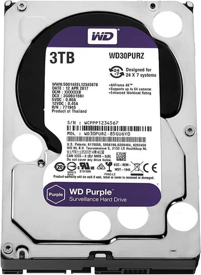 3tb h|Western Digital Purple Surveillance 3tb Hard Drive Internal Hard
