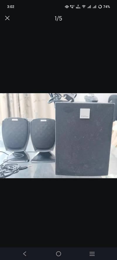 Branded & Original Edifier Speakers with Wooden Subwoofer