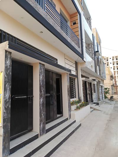 Brand New Luxury House 120 Sq. Yds | Ground + 1 | Park Facing | Near 4K Chowrangi