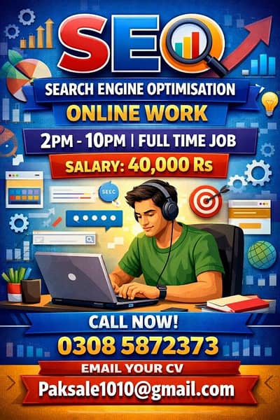 seo job / online job / work from home /seo specialist