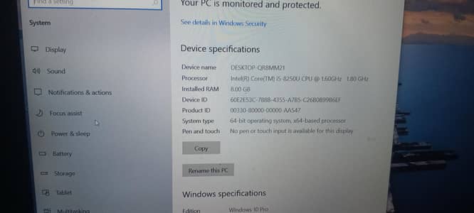 toshiba laptop i5 8th gen sale or exchange with mobile