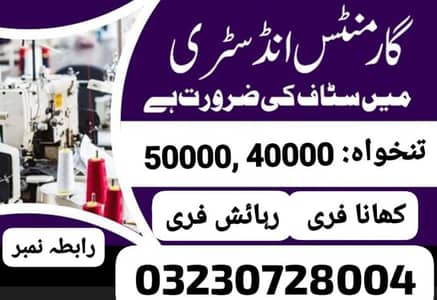 Staff Required international Textile Industry Job Available In Lahore