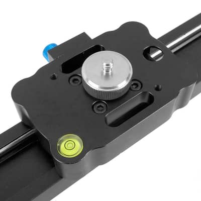 Sliding hot shoe on 100 cm rail for DVR or DSLR photo camera for trav